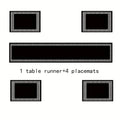VIKAMA 5/7PC Luxury Geometric Placemat Table Flag Set Restaurant Cafe Decoration High-end Banquet Arrangement