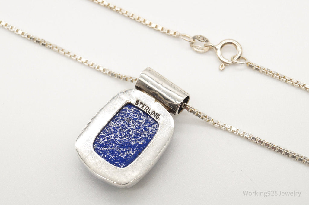 Vintage Large Dichroic Glass Sterling Silver Necklace | Jewelry > Necklaces > Pendants | Wiccan Center