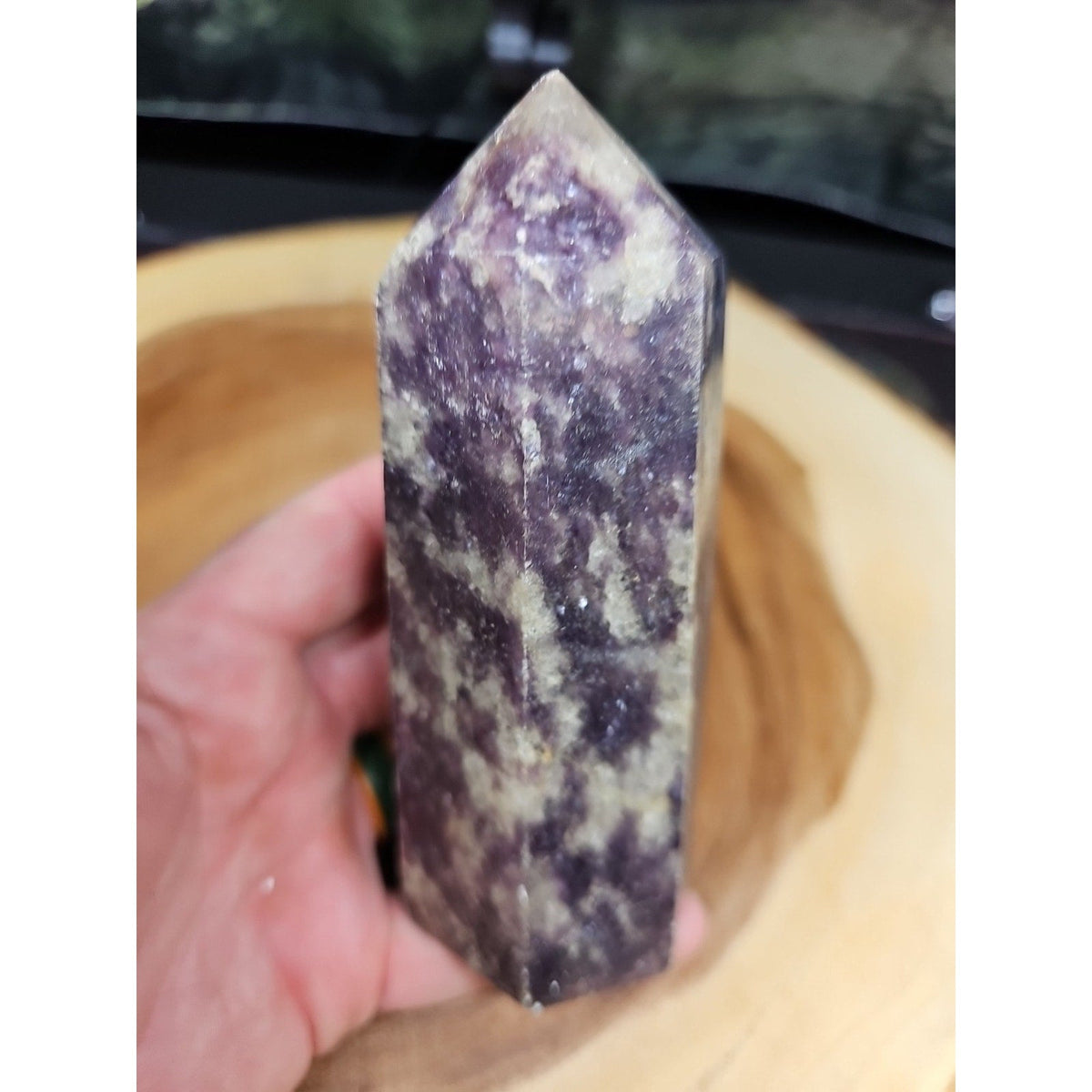 1ea Natural Purple Mica Lepidolite Crystal Point Tower Africa 539g | Crystal Points & Towers | Wiccan Center