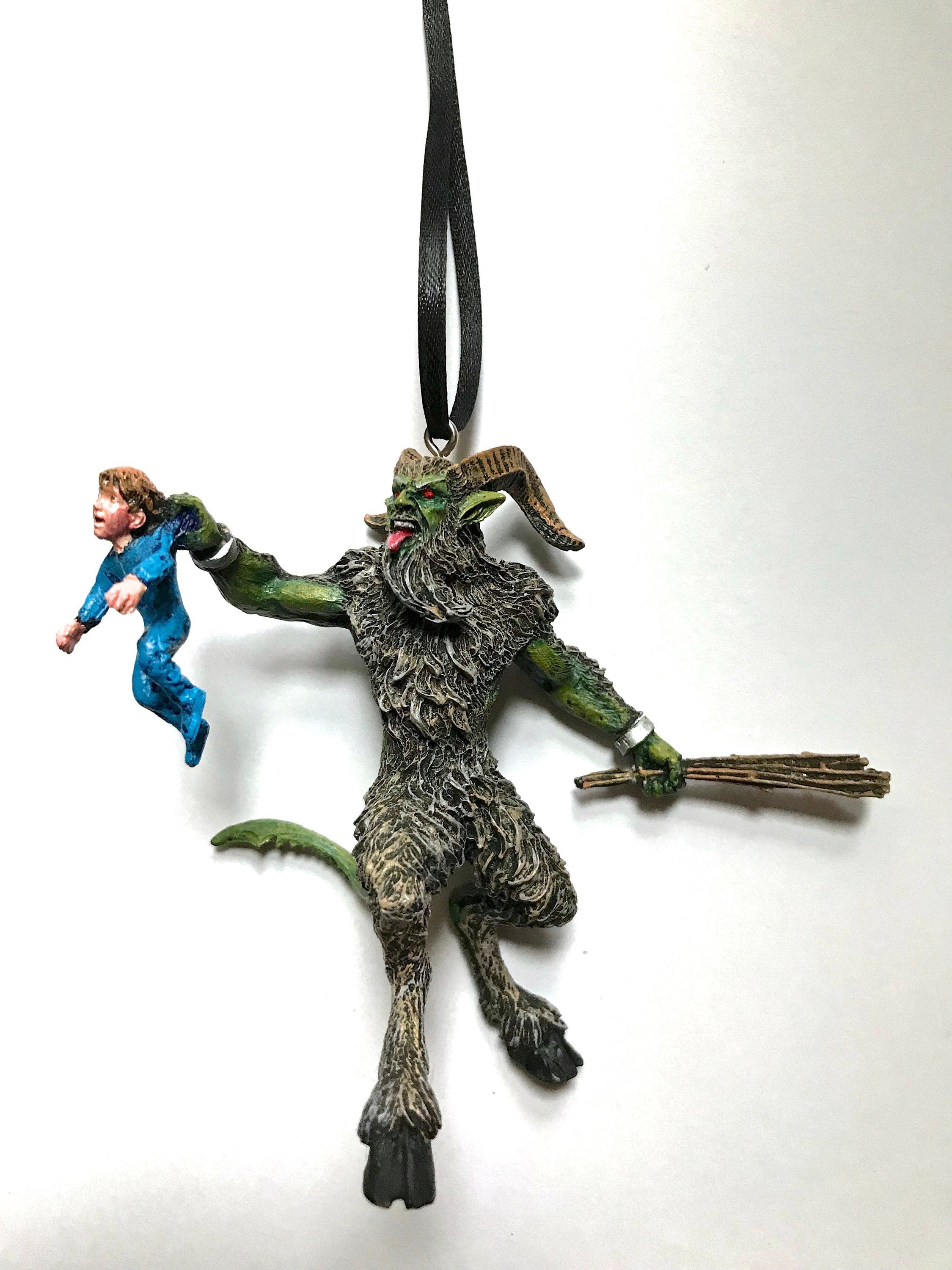 Krampus III Ornament, Full Color Resin Sculpture | Christmas Legend Figurine | Unique Dark Christmas Demon Ornament for Holiday Decor
