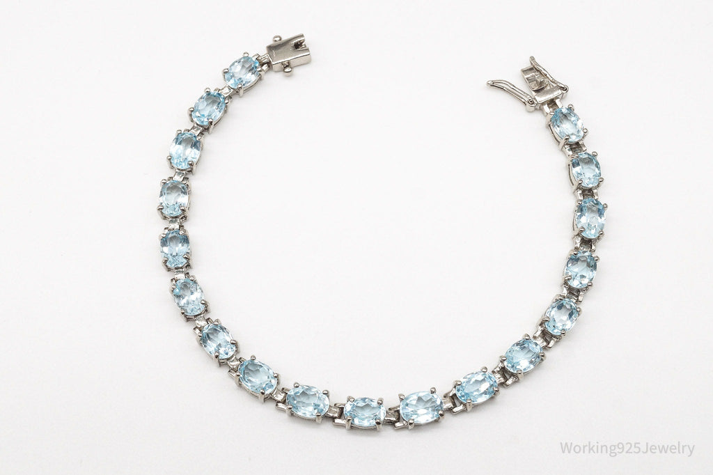 Vintage Blue Topaz Sterling Silver Bracelet | Jewelry > Bracelets | Wiccan Center