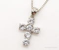 Vintage Cubic Zirconia Cross Sterling Silver Necklace | Jewelry > Necklaces > Pendants | Wiccan Center