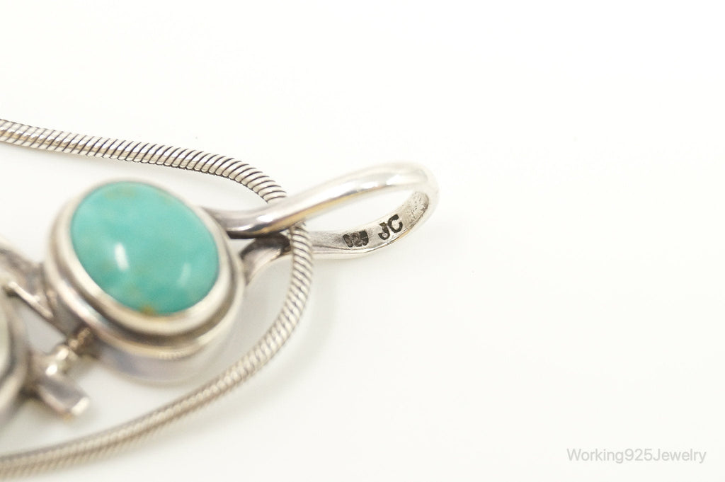 VTG Native American JS Turquoise Sterling Silver Necklace | Jewelry > Necklaces > Pendants | Wiccan Center