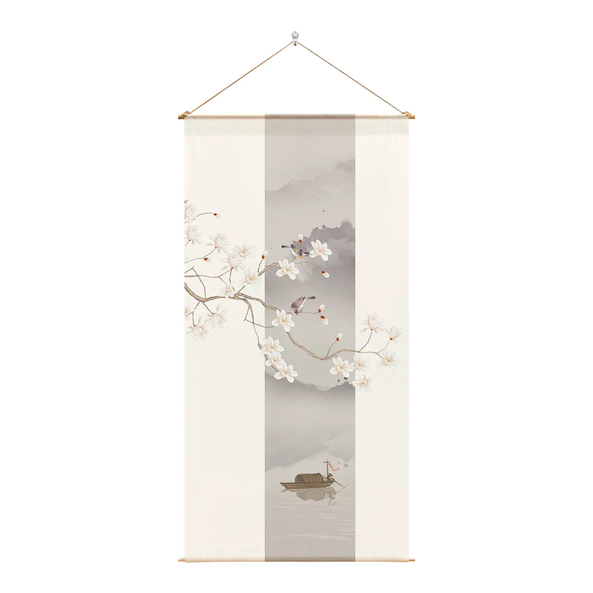Japanese Zen Sheer Gauze Hanging Room Divider | Tea Room & Meditation Drape | Room Divider | Wiccan Center