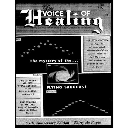 The VOICE of HEALING MAGAZINE. The mystery of the...FLYING SAUCERS APRIL, 1954 - Paperback | Books | Wiccan Center
