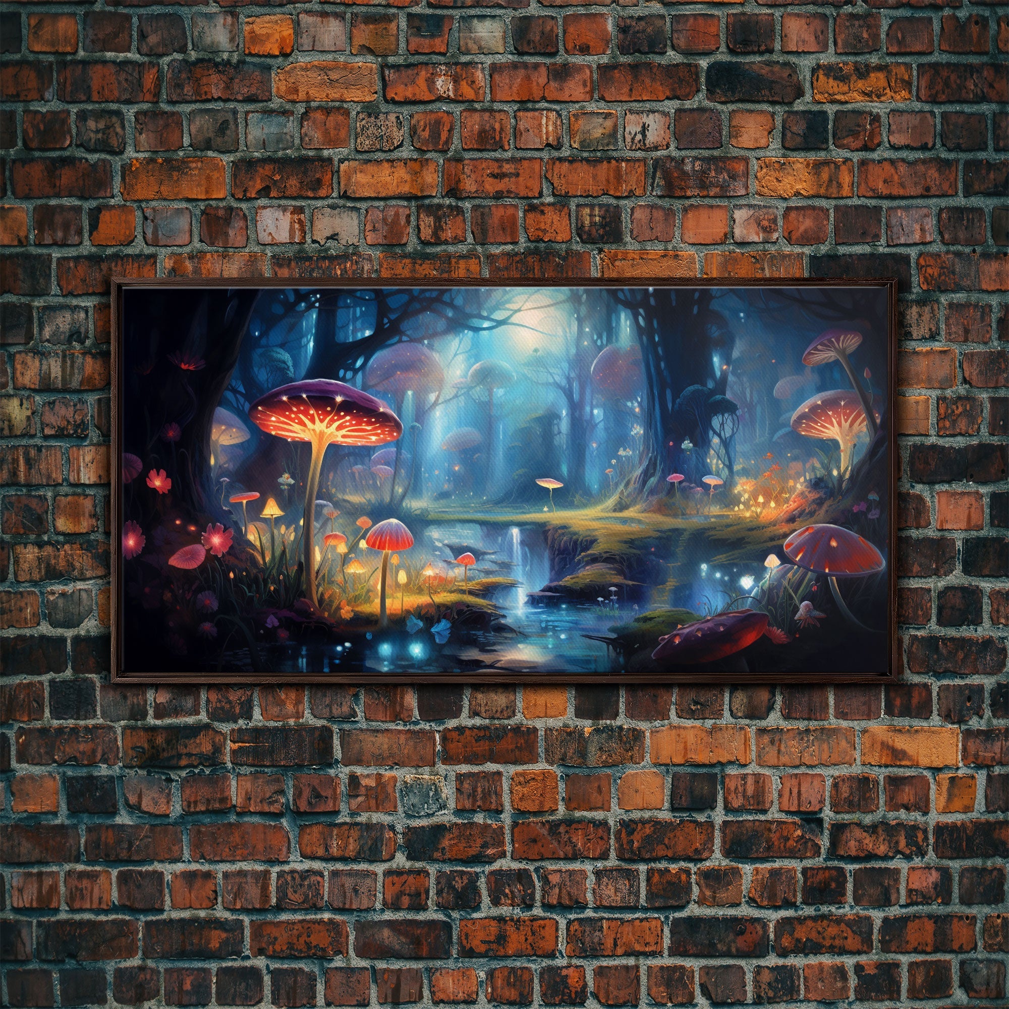 Fantasy Art, Dark Fantasy Forest Framed Canvas Print, Elven Decor, Magical Forest, RPG Game Art, Game Room Art, Witchy Decor, Wall Art | | Wiccan Center