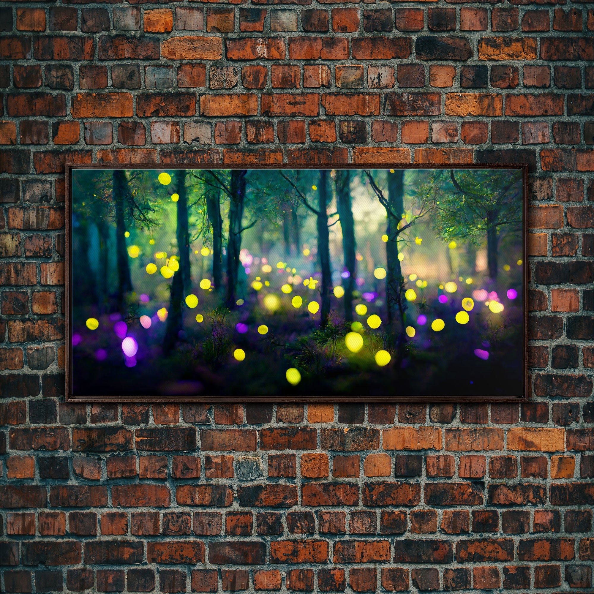 Magical forest with fairies canvas print, fantasy art, cool wall art, dorm art, ready to hang wall art | | Wiccan Center