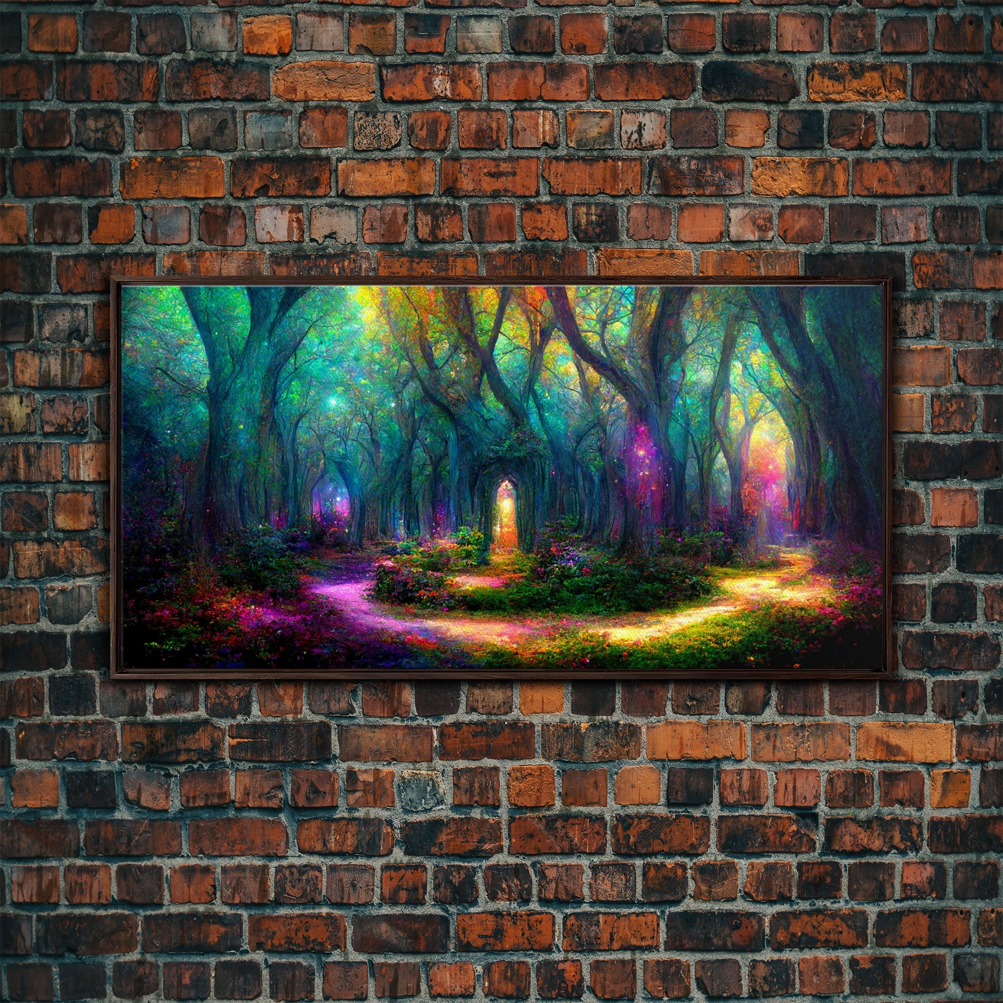Beautiful Fantasy wall art, canvas print, magical forest, fantasy landscape art, ready to hang wall art | | Wiccan Center
