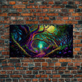 Fantasy wall art, canvas print, magical forest, fantasy landscape art, ready to hang wall art, magical glowing forest fantasy art | | Wiccan Center