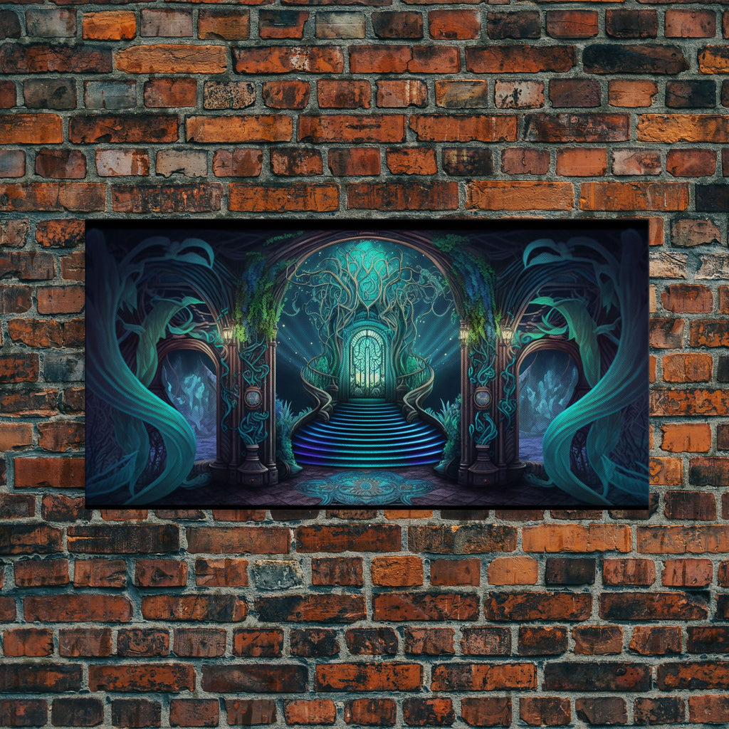 Fantasy wall art, canvas print, magical forest, fantasy landscape art, ready to hang wall art | | Wiccan Center