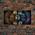 The Interconnected 9 Realms of Norse Mythology with Yggdrasil, Nordic Art, Framed Canvas Print, Nine Realms, Viking Art | | Wiccan Center