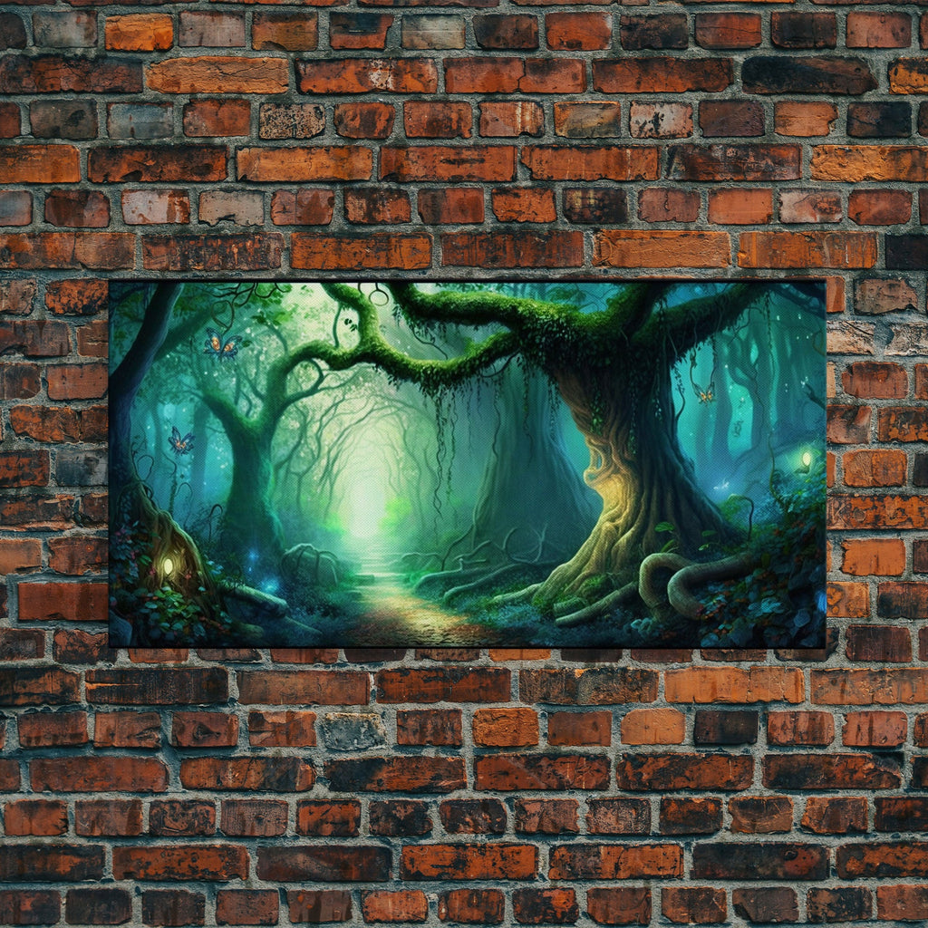 Beautiful magical fairy forest, Framed canvas print, Fantasy forest wall art Enchanted forest, Fantasy Home Decor | | Wiccan Center