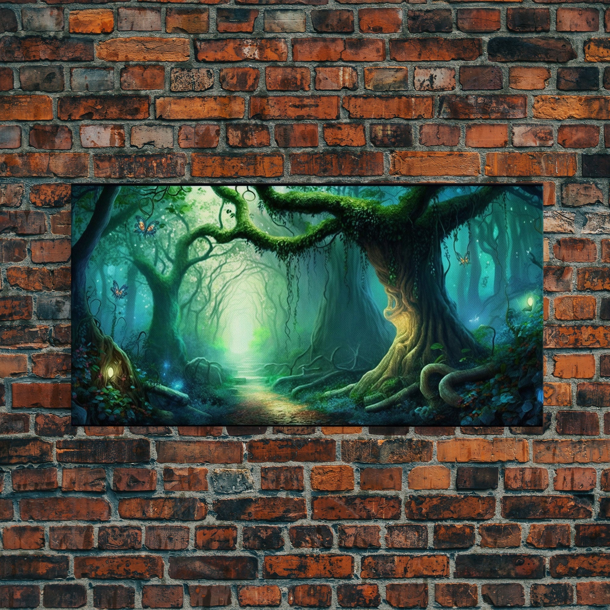 Beautiful magical fairy forest, Framed canvas print, Fantasy forest wall art Enchanted forest, Fantasy Home Decor | | Wiccan Center
