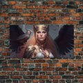 Lady Freya, Nordic / Norse Mythology Art, Framed Canvas Print, Norse Goddess of Love and Fertility | | Wiccan Center