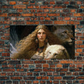 Lady Freya, Nordic / Norse Mythology Art, Framed Canvas Print, Norse Goddess of Love and Fertility | | Wiccan Center