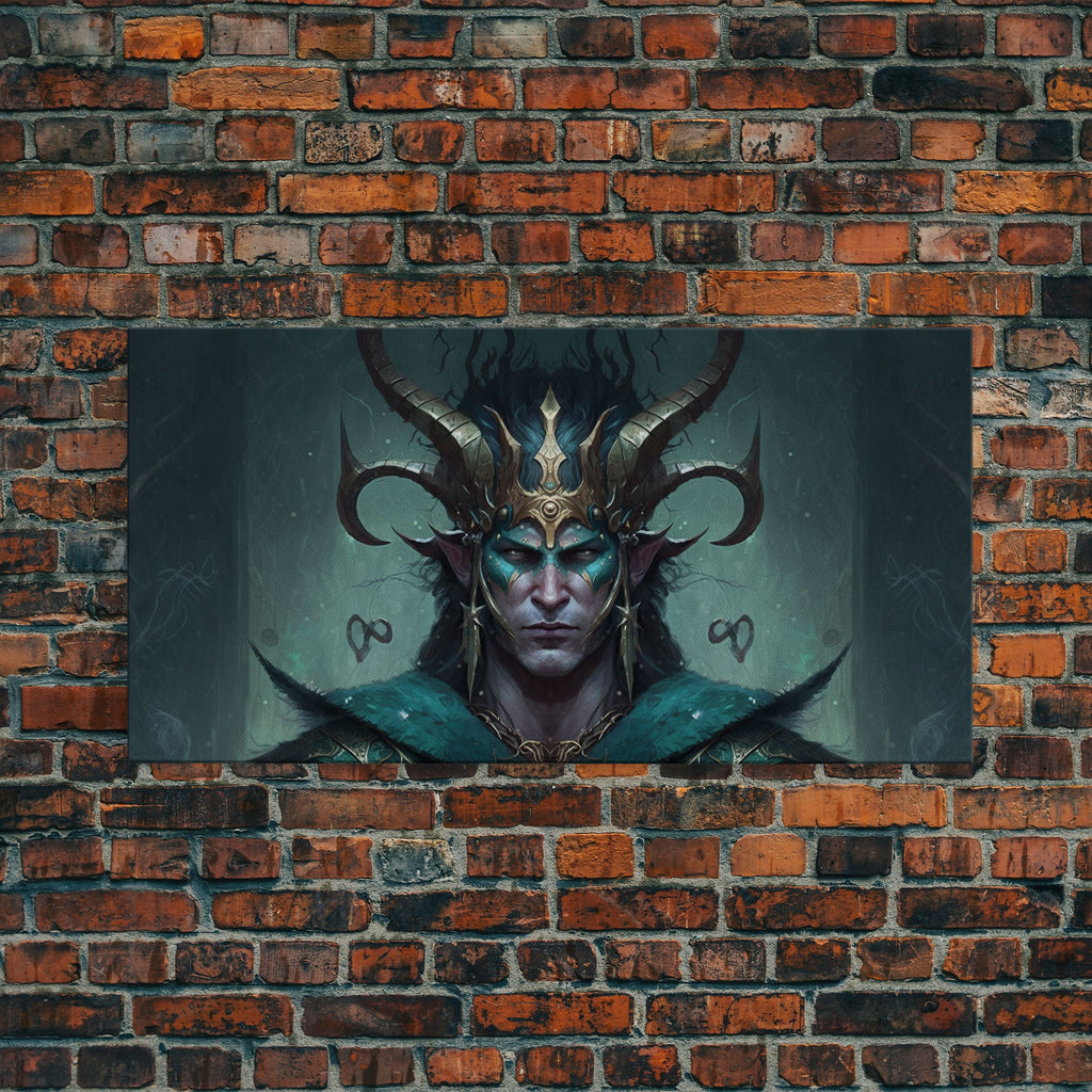 Aesthetic Loki the Trickster God, Norse Mythology, Framed Canvas Print, Extra Large Art, Fantasy Decor, Pastel Aesthetic Art | | Wiccan Center