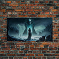 Doorway to Niflheim, Land of Mist and the Dead, Norse Mythology Fantasy Art, Framed Canvas Print, Fantasy Decor | | Wiccan Center