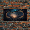 Wreath of Fireflies, Beautiful Fantasy Art, Framed Canvas Print, Moonlit Forest Floor Fantasy Concept Art | | Wiccan Center