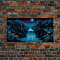 The Secret Waterfall, Enchanted Forest With Painting, Fantasy Art, Fairy House, Fantasy, Woodland Decor, Woods, Forest with Blue Butterflies | | Wiccan Center