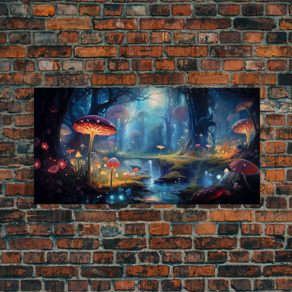 Fantasy Art, Dark Fantasy Forest Framed Canvas Print, Elven Decor, Magical Forest, RPG Game Art, Game Room Art, Witchy Decor, Wall Art | | Wiccan Center