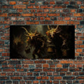 The Wendigos, Demonic Art, Framed Canvas Print, Halloween Decor, Halloween Art Print, Gothic Victorian Oil Painting, Halloween Print | | Wiccan Center