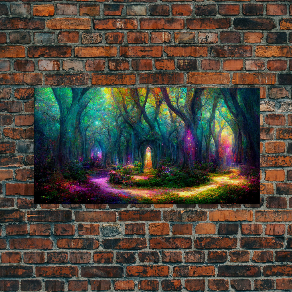 Fantasy wall art, canvas print, magical forest, fantasy landscape art, ready to hang wall art | | Wiccan Center