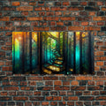 Fantasy wall art, canvas print, magical forest, fantasy landscape art, ready to hang wall art, bioluminescent glowing fantasy wall decor | | Wiccan Center