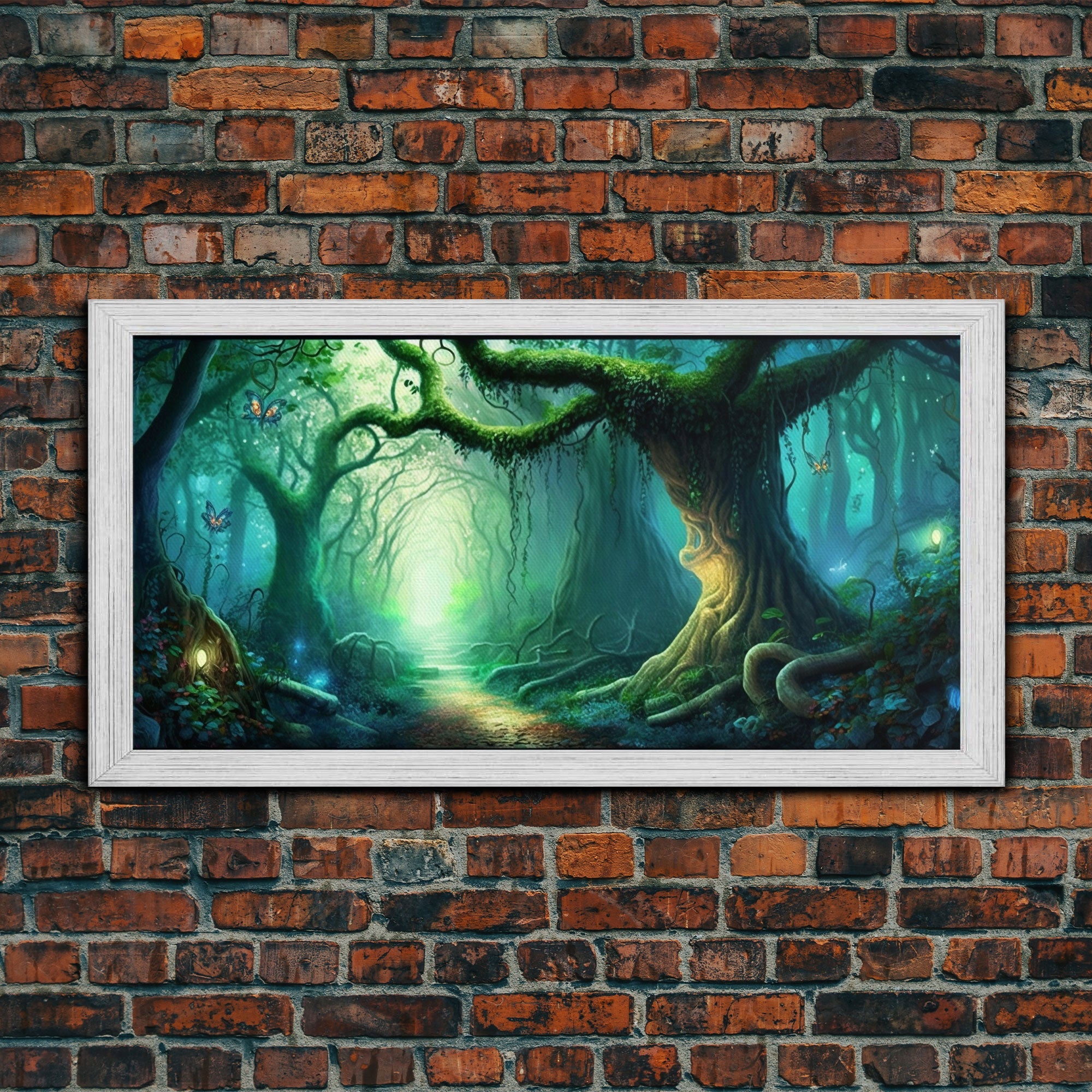Beautiful magical fairy forest, Framed canvas print, Fantasy forest wall art Enchanted forest, Fantasy Home Decor | | Wiccan Center