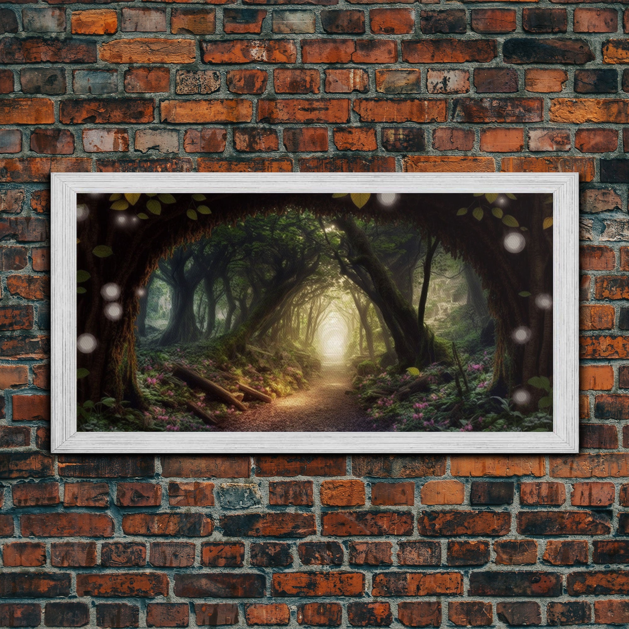 Path Through A Magical Enchanted Fairy Forest, Fantasy Art, Framed Canvas Print, Enchanted Forest Fantasy Art | | Wiccan Center