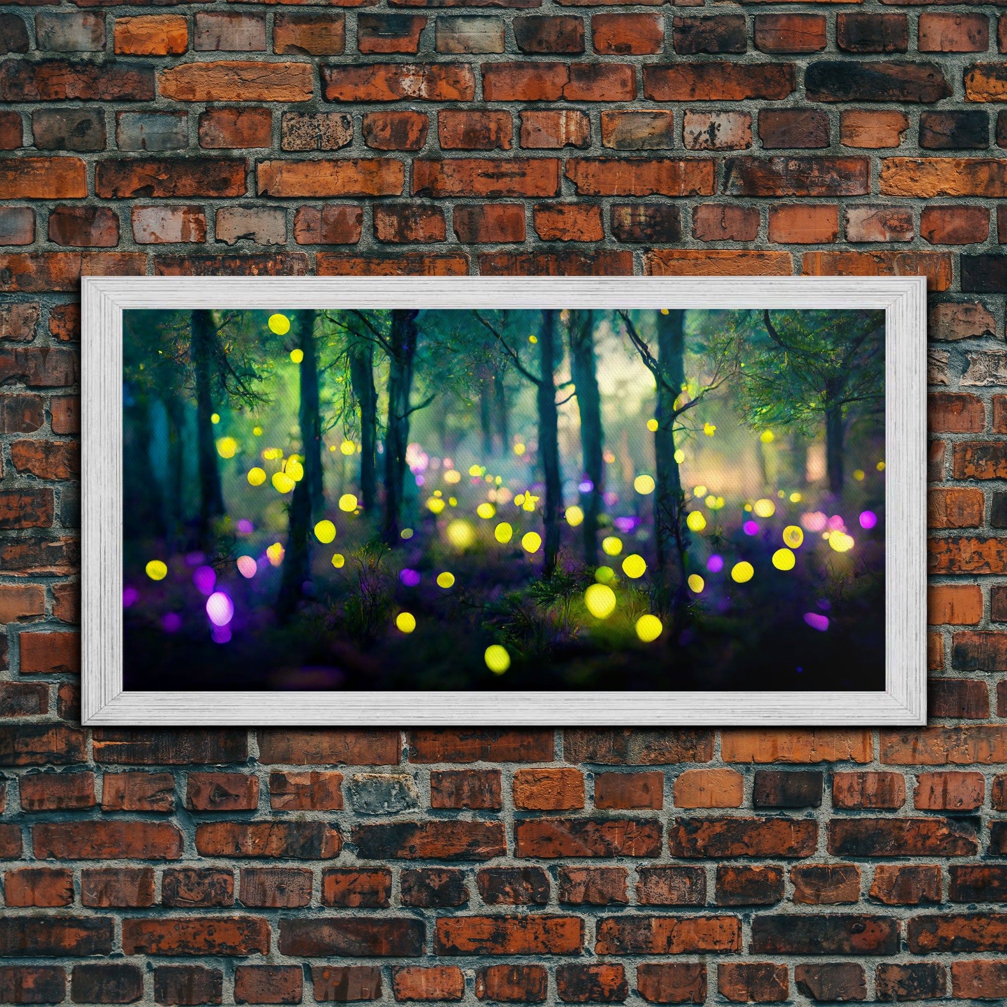 Magical forest with fairies canvas print, fantasy art, cool wall art, dorm art, ready to hang wall art | | Wiccan Center