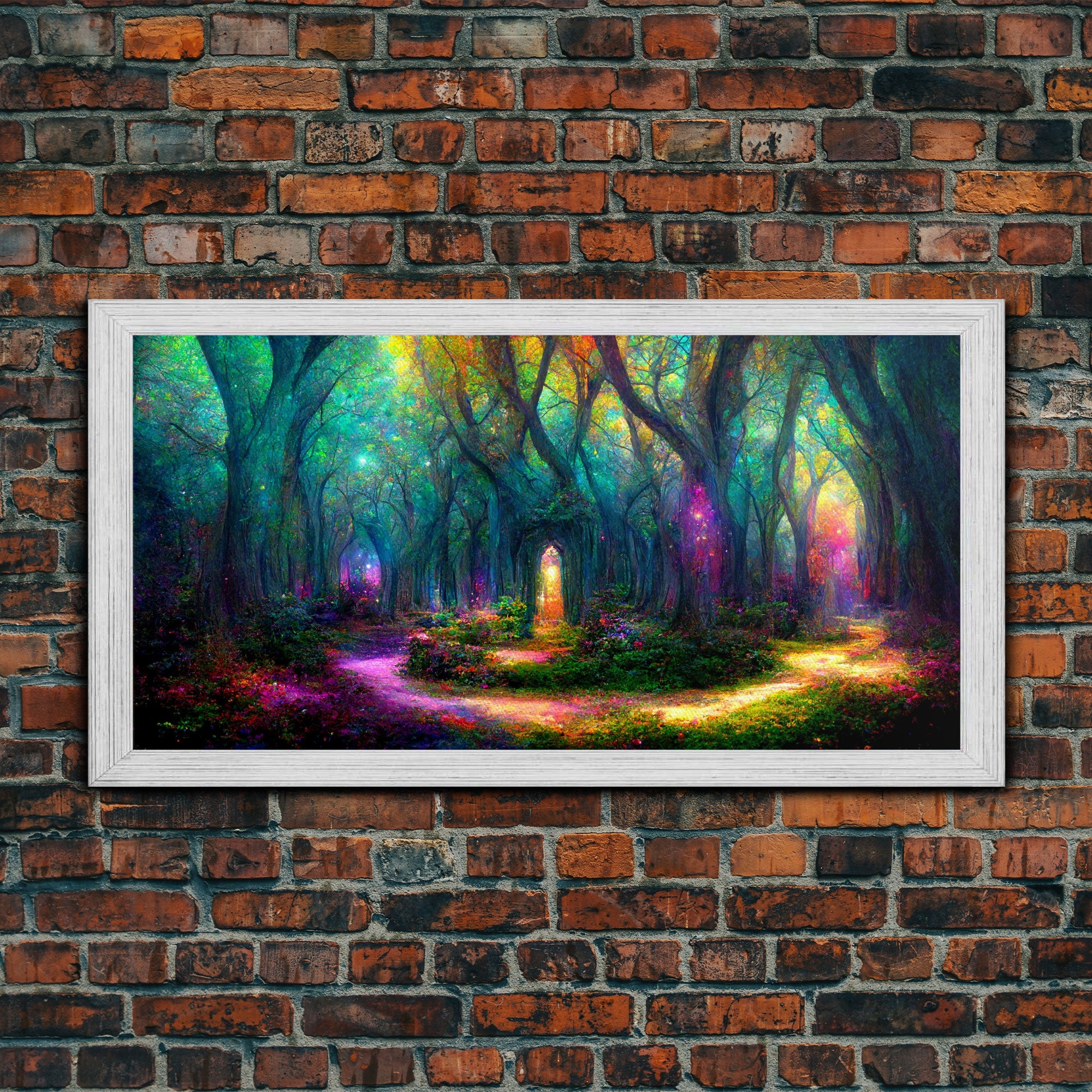 Beautiful Fantasy wall art, canvas print, magical forest, fantasy landscape art, ready to hang wall art | | Wiccan Center