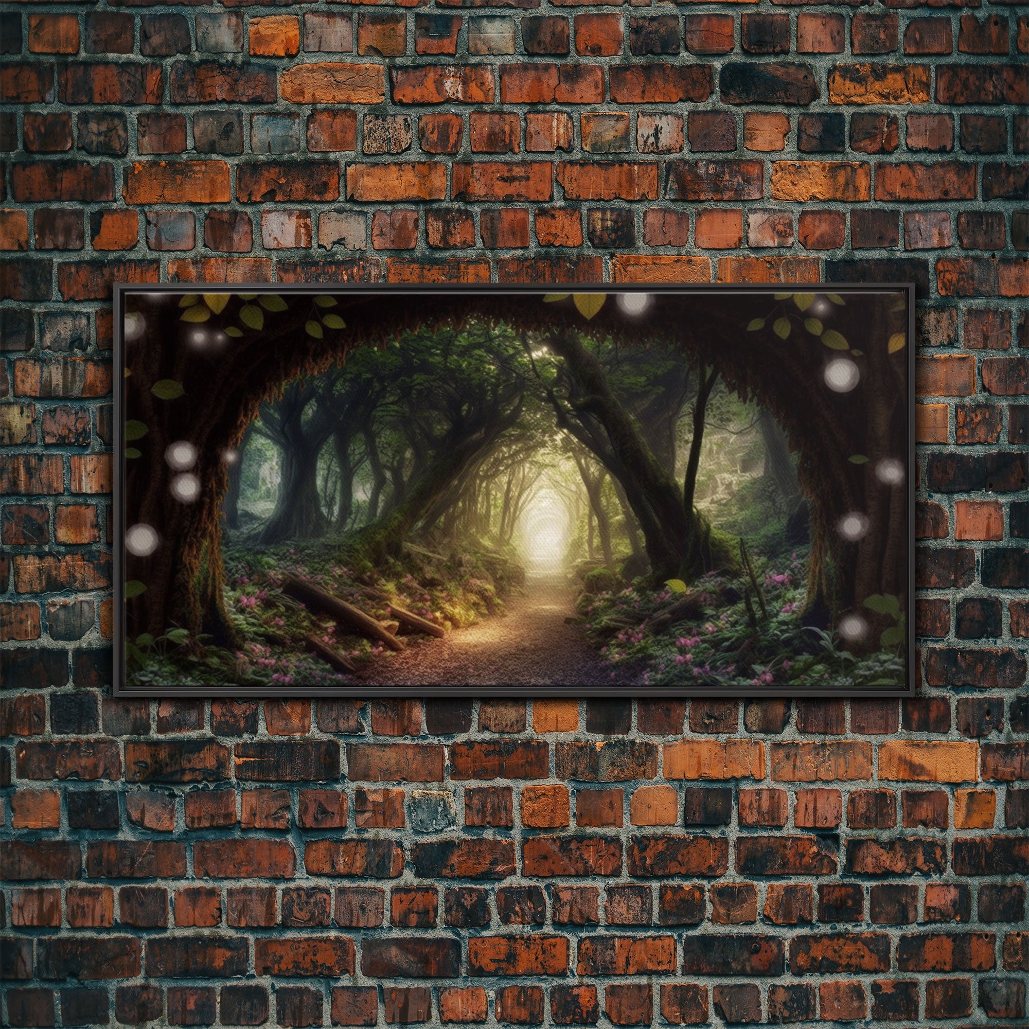 Path Through A Magical Enchanted Fairy Forest, Fantasy Art, Framed Canvas Print, Enchanted Forest Fantasy Art | | Wiccan Center