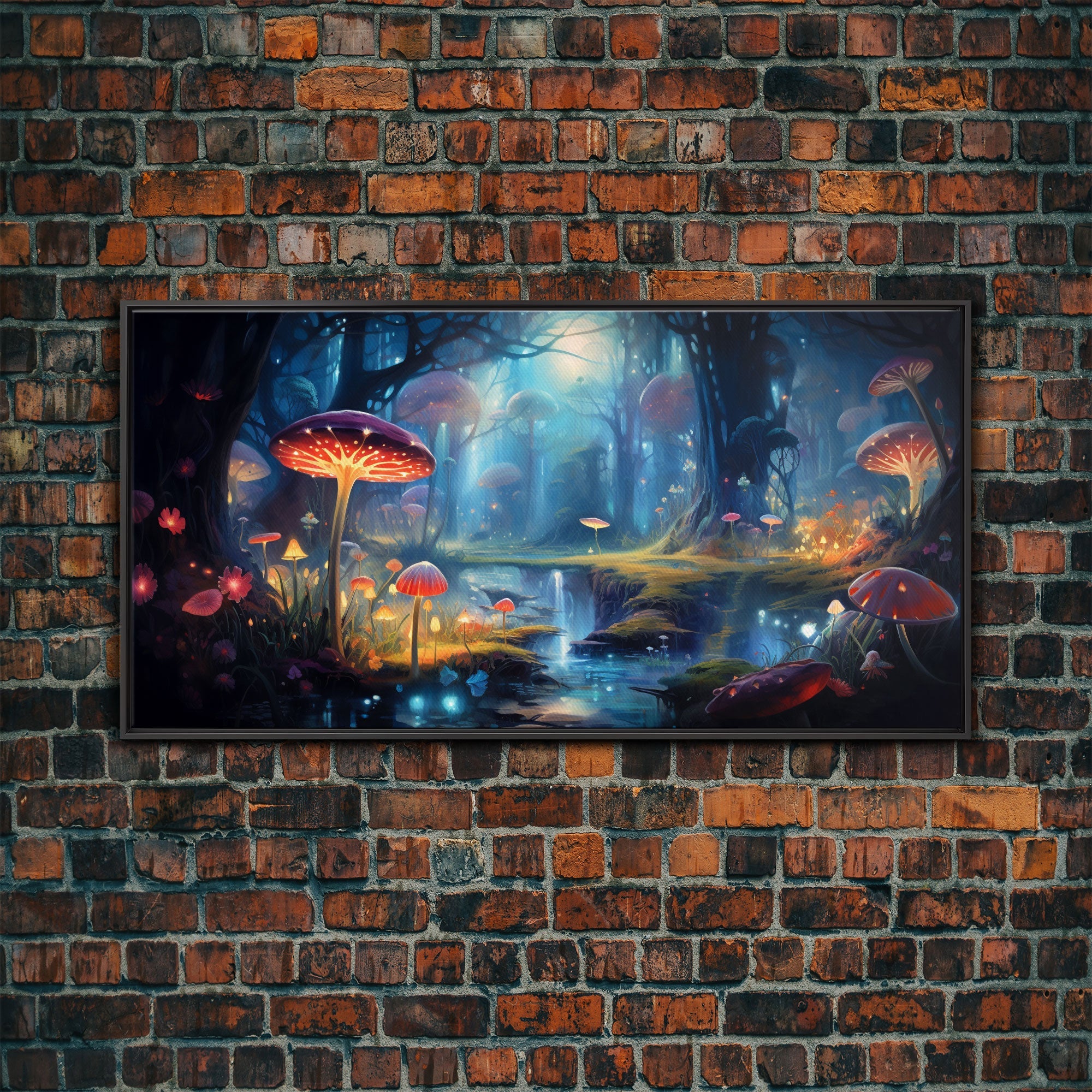 Fantasy Art, Dark Fantasy Forest Framed Canvas Print, Elven Decor, Magical Forest, RPG Game Art, Game Room Art, Witchy Decor, Wall Art | | Wiccan Center