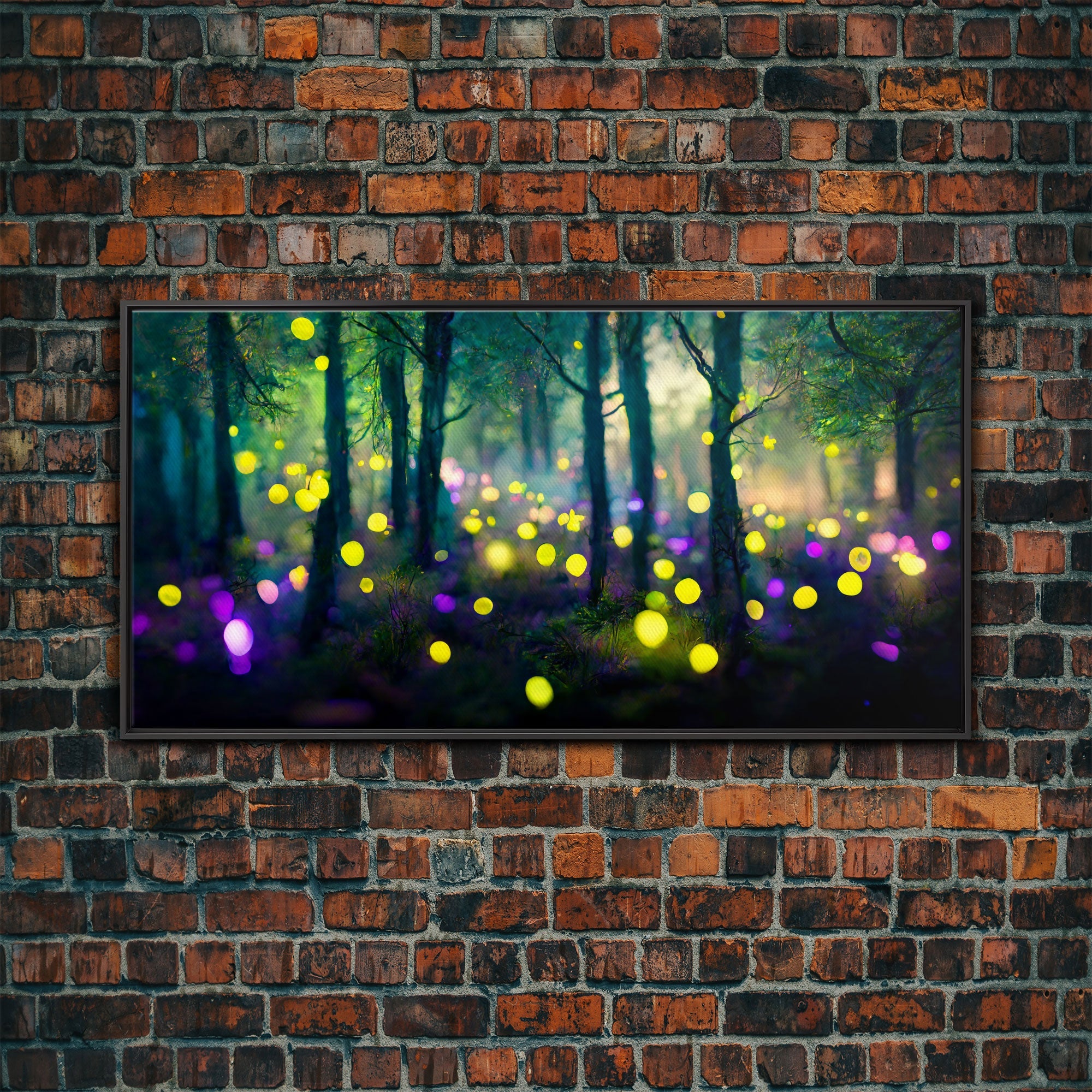 Magical forest with fairies canvas print, fantasy art, cool wall art, dorm art, ready to hang wall art | | Wiccan Center