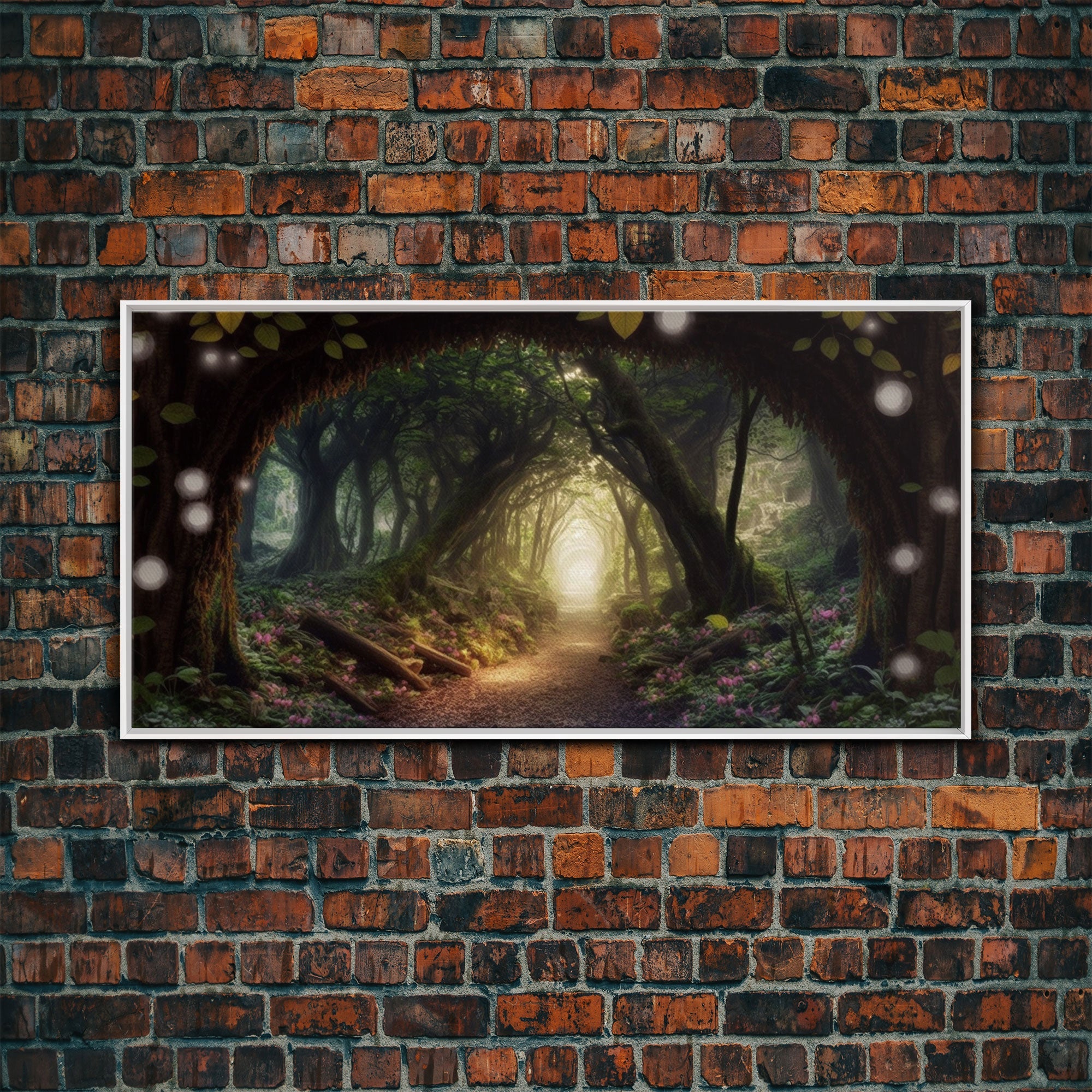 Path Through A Magical Enchanted Fairy Forest, Fantasy Art, Framed Canvas Print, Enchanted Forest Fantasy Art | | Wiccan Center