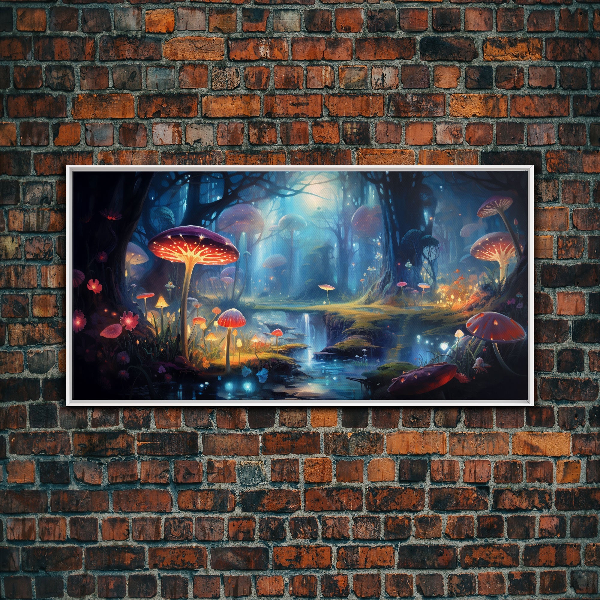 Fantasy Art, Dark Fantasy Forest Framed Canvas Print, Elven Decor, Magical Forest, RPG Game Art, Game Room Art, Witchy Decor, Wall Art | | Wiccan Center