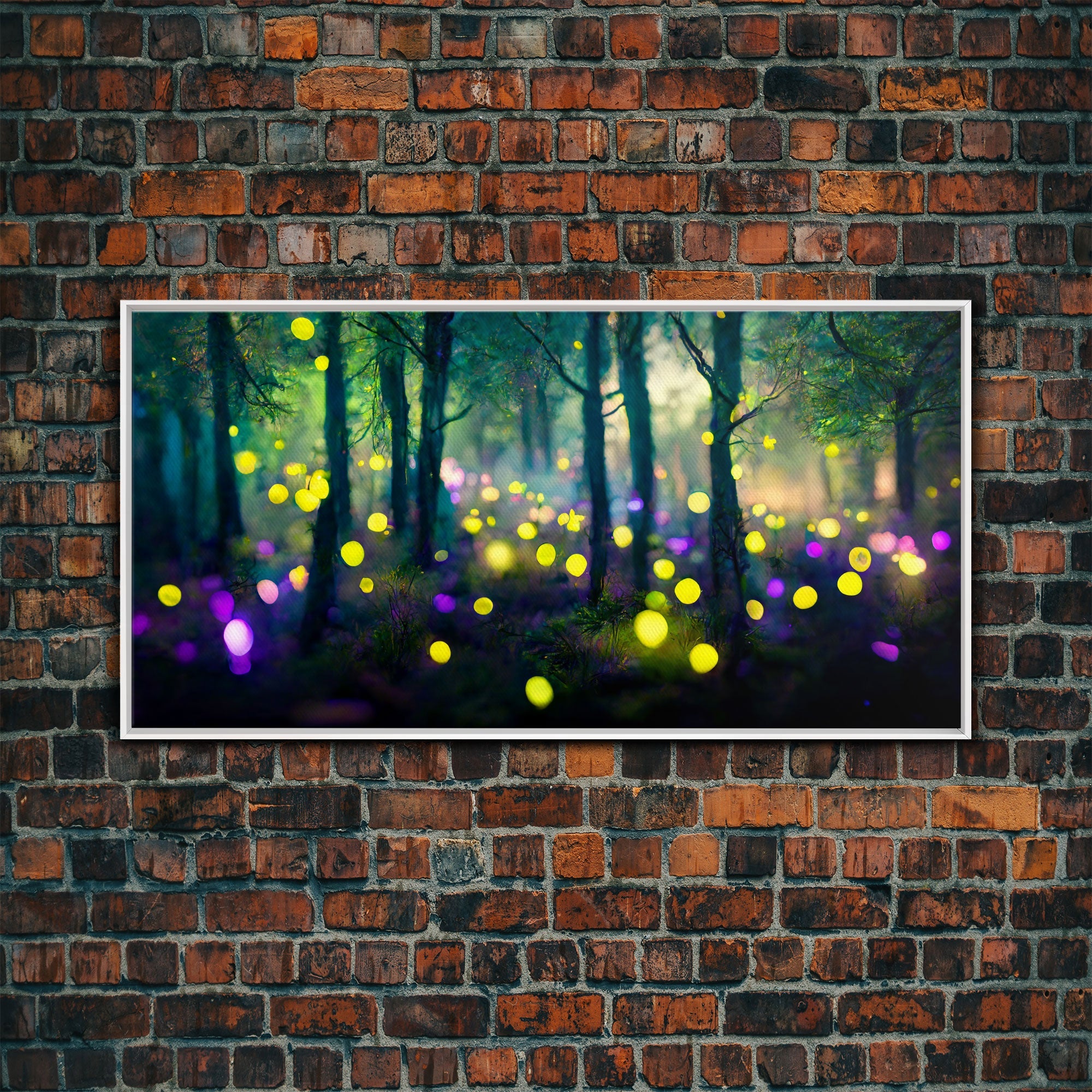 Magical forest with fairies canvas print, fantasy art, cool wall art, dorm art, ready to hang wall art | | Wiccan Center