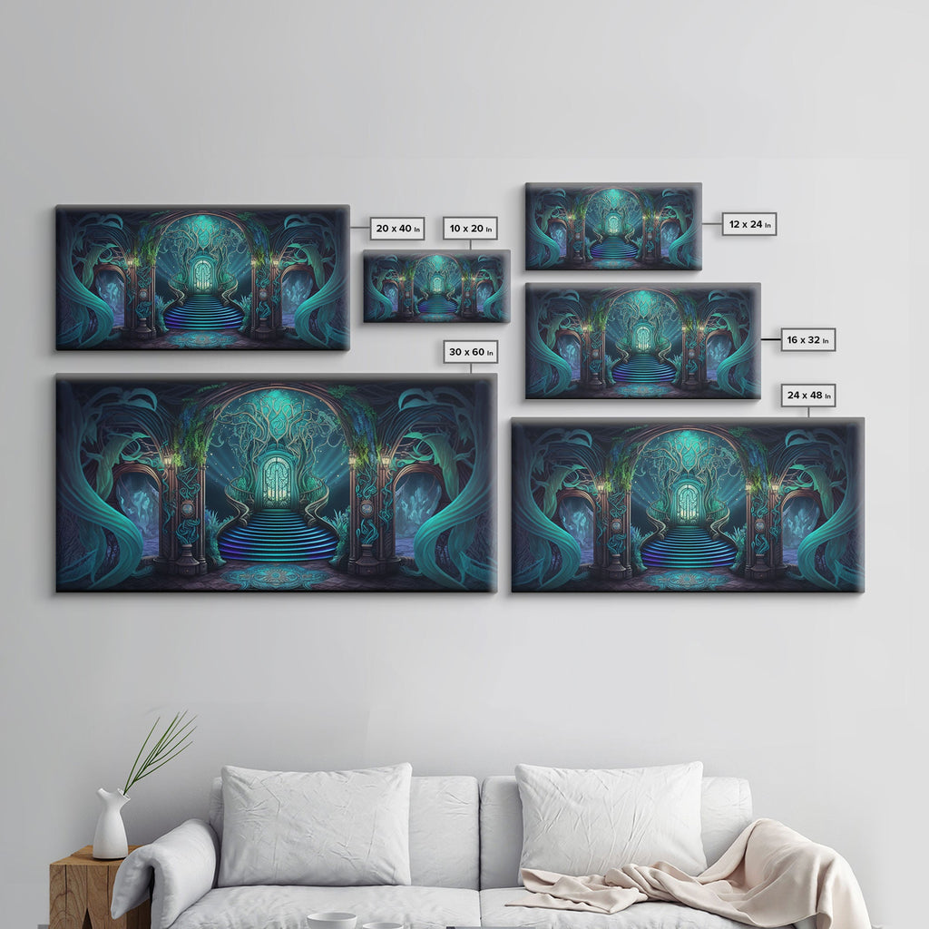 Fantasy wall art, canvas print, magical forest, fantasy landscape art, ready to hang wall art | | Wiccan Center