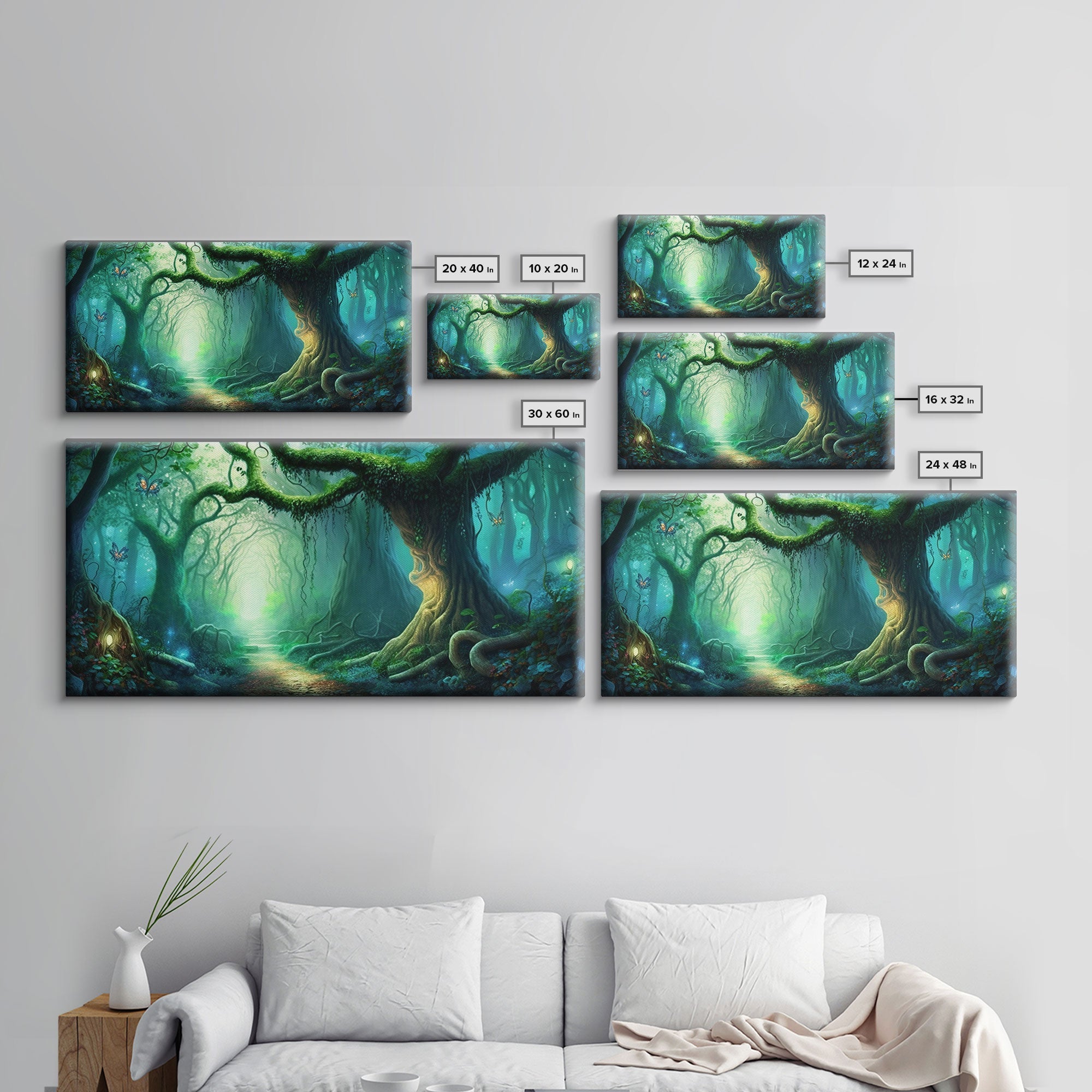 Beautiful magical fairy forest, Framed canvas print, Fantasy forest wall art Enchanted forest, Fantasy Home Decor | | Wiccan Center
