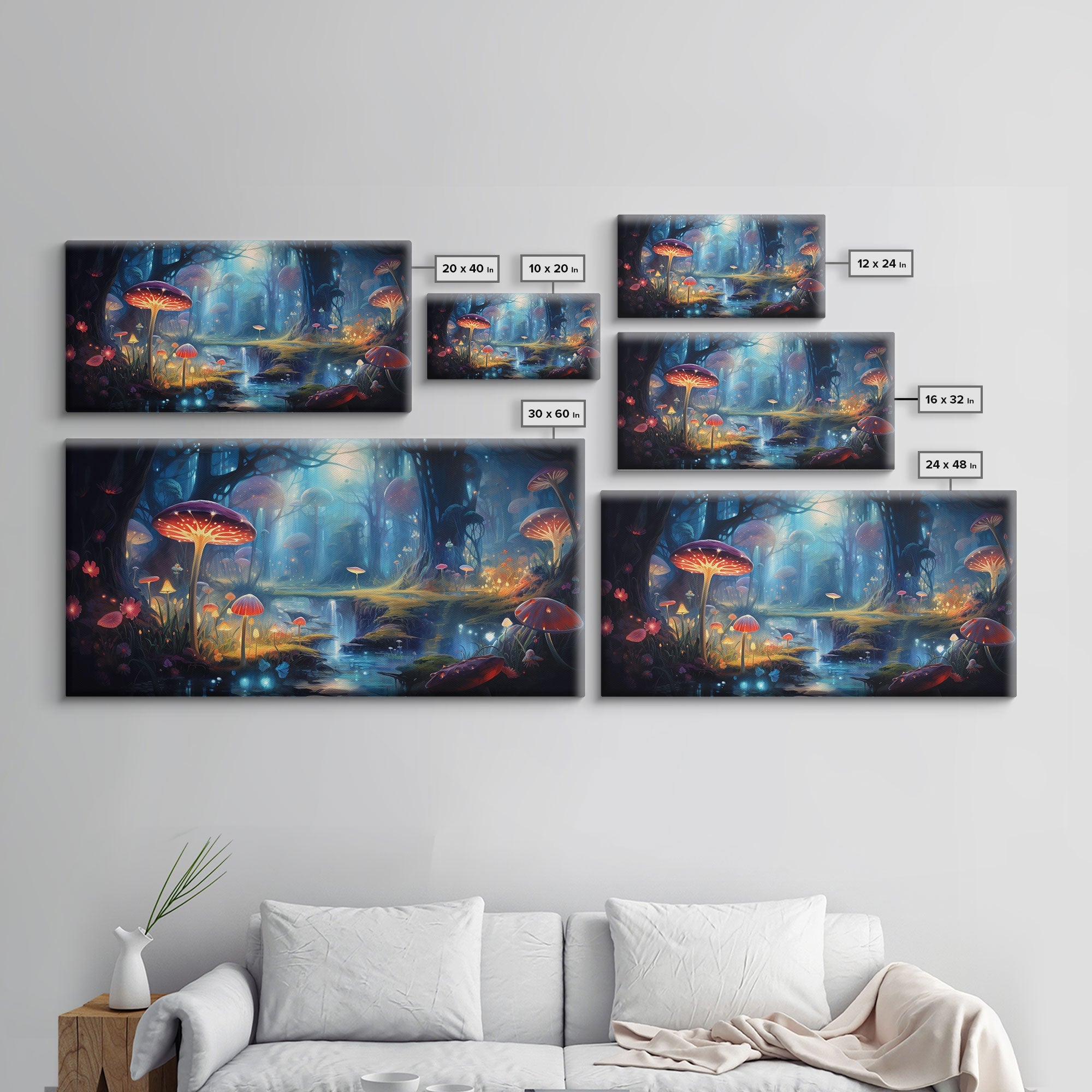 Fantasy Art, Dark Fantasy Forest Framed Canvas Print, Elven Decor, Magical Forest, RPG Game Art, Game Room Art, Witchy Decor, Wall Art | | Wiccan Center