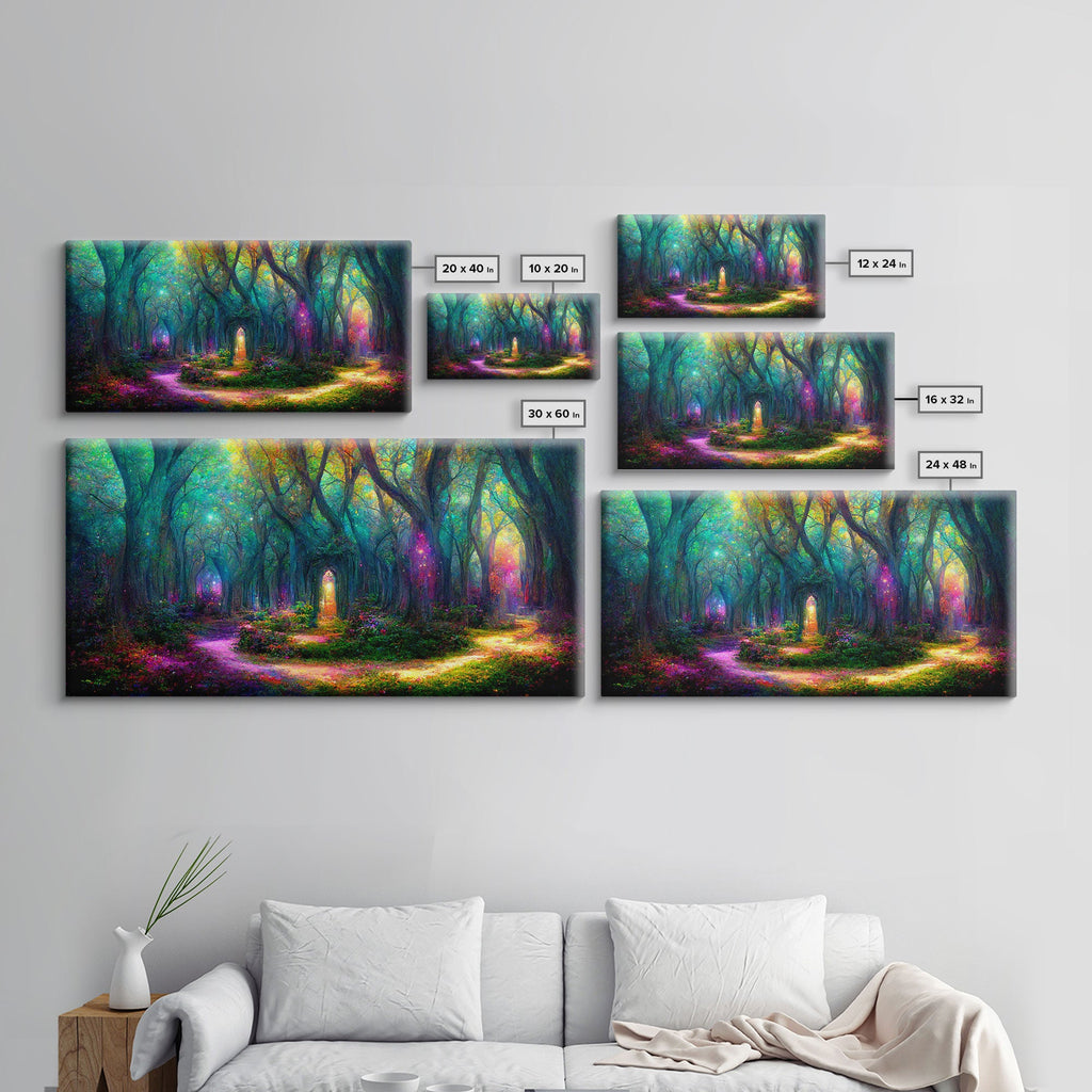 Fantasy wall art, canvas print, magical forest, fantasy landscape art, ready to hang wall art | | Wiccan Center