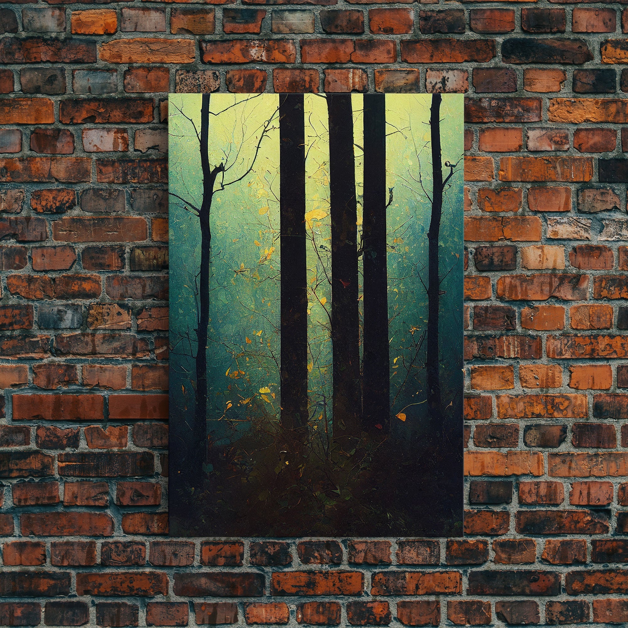 Magical Forest Oil Painting Style, Spooky Pirate Ship Art, Framed Canvas Print, Ready To Hang Framed Wall Art, Living Room Wall Hanging | | Wiccan Center