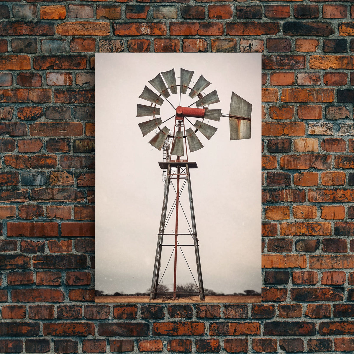 Rustic Farmhouse Home Decor, Windmill Photography Photo Print Art, Rustic Industrial Farmhouse Wall Art Picture, Country Landscape Picture | | Wiccan Center
