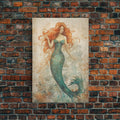 Coastal Mermaid Canvas Print Or Poster, Framed | | Wiccan Center