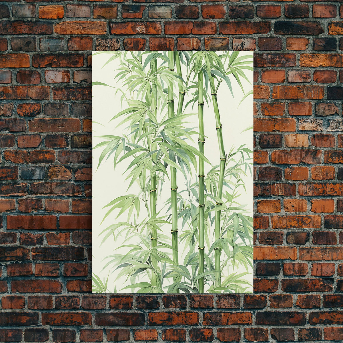 Wabi Sabi Bamboo Wall Art Print, Zen Decor, Zen Wall Art, Botanical Print, Bamboo Painting, Meditation Decor, Bamboo Decor, Framed Canvas | | Wiccan Center