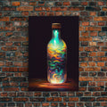 Miniature world in a bottle canvas print, high fantasy wall art, magical wall art, ready to hang wall art | | Wiccan Center