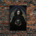 The Fortune Teller, Halloween Canvas Print, Framed Canvas, Unique Wall Art, Goth Art, Dark Academia, Witch Art, Witchcraft | | Wiccan Center