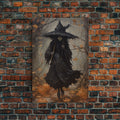 The Wicked Witch, Halloween Canvas Print, Framed Canvas, Unique Wall Art, Goth Art, Dark Academia, Witch Art, Witchcraft, Witch Decor | | Wiccan Center