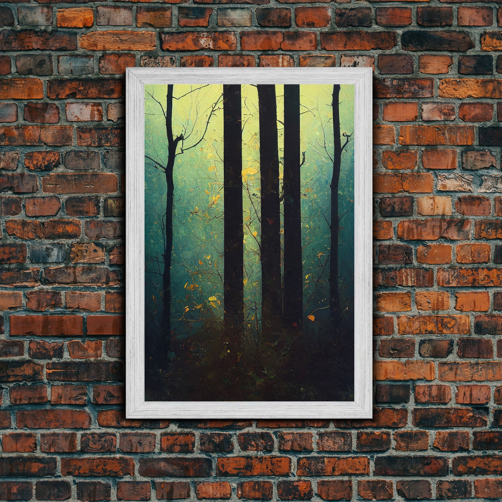Magical Forest Oil Painting Style, Spooky Pirate Ship Art, Framed Canvas Print, Ready To Hang Framed Wall Art, Living Room Wall Hanging | | Wiccan Center