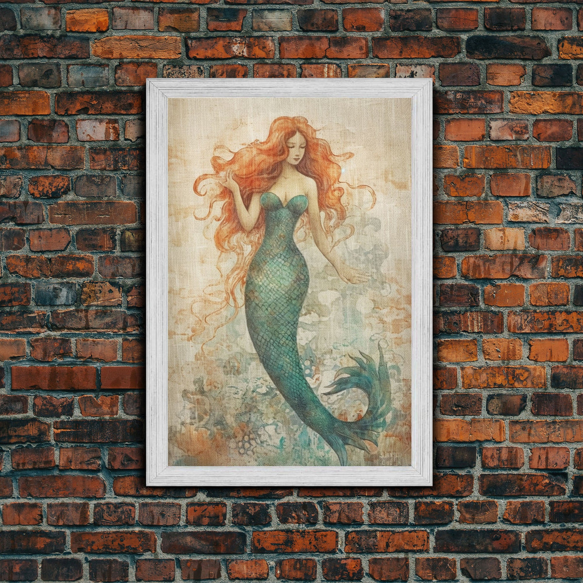 Coastal Mermaid Canvas Print Or Poster, Framed | | Wiccan Center